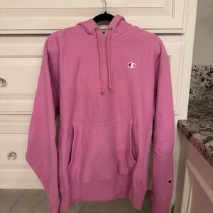 Pink Champion hoodie sweatshirt